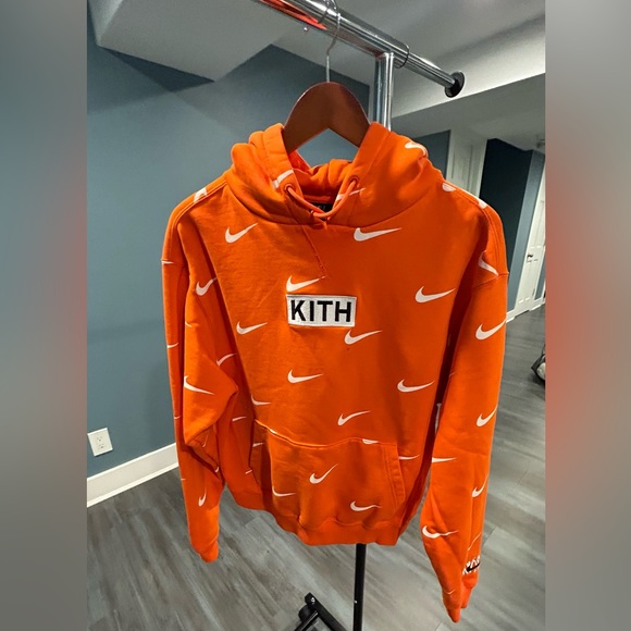 Men’s Orange KITH & Nike Hooded Sweatshirt- Small - Picture 2 of 6